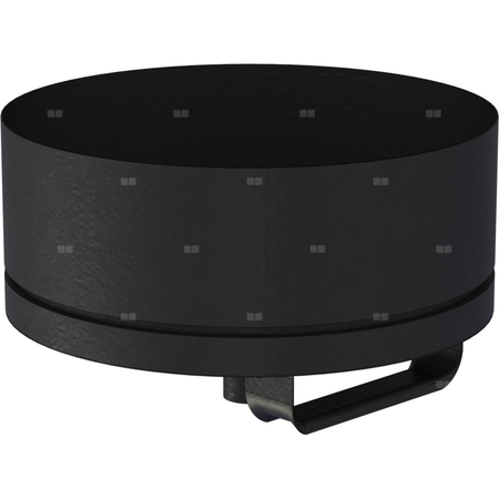 Naczynie na sadzę z miską kondensacyjną fi 150 mm, lakierowane na czarno lakierowane na czarno