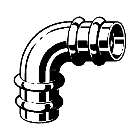 Łuk 90' VIEGA 2216LF, brąz / brąz, 54 mm (mz x mz)