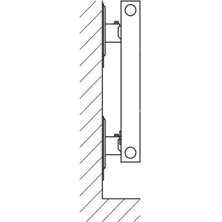 Grzejnik płytowy typ 10 KERMI V-HHV wym. 350 x 1100 mm, kolor biały, moc 431 W