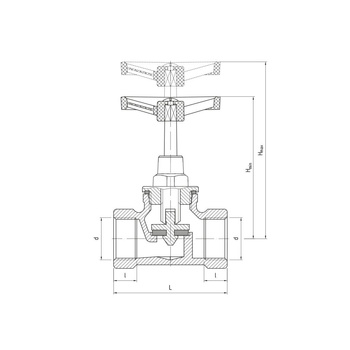 Zawór wodny PERFEXIM 1105 GW 1/2'' x GW 1/2''