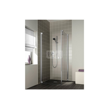 Kermi drzwi wahadłowe Raya 1KR 0900x 2000 BV: 870-900 srebro wysoki połysk, szkło ESG przezroczyste z Clean