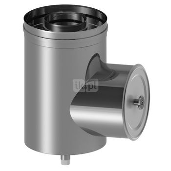 Podstawa komina z odwodnieniem, rewizją i syfonem JEREMIAS CLV-P262 stal nierdzewna fi 200/400