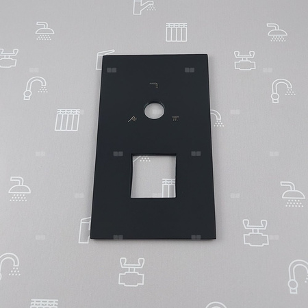 Rozeta z uszczelkami do zestawu podtynkowego LOGON BLACK