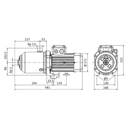 Wilo-Medana CH1-L.1604-1/E/E/10T wysokociśnieniowa pozioma pompa do wody