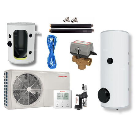 Pakiet - Pompa ciepła powietrzna powietrze-woda monoblok IMMERGAS MAGIS M6 EH3 6 kW 230 V + Zasobnik c.w.u. OKC 200 NTR/HP + Zasobnik buforowy NAD 50 V1