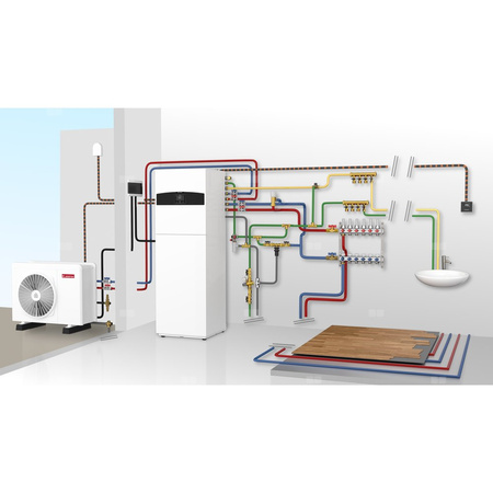 Pakiet - Pompa ciepła powietrzna powietrze-woda monoblok ARISTON NIMBUS COMPACT M NET R32 3.5 kW 230 V + Moduł naścienny Sensys Net z łącznością Wi-Fi