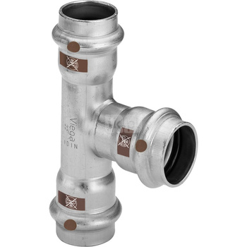 Trójnik VIEGA 1718 stal szlachetna 28 mm x 15 mm x 28 mm (mw x mw x mw)