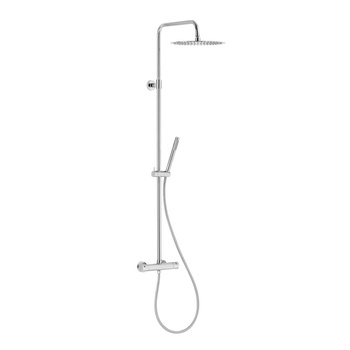 MOZA DESZCZOWNIA WANNOWA PREMIUM Z DŁUŻSZYM DRĄŻKIEM Z BATERIĄ NATRYSKOWĄ TERMOSTATYCZNĄ, CHROM