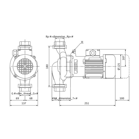Pompa obiegowa WILO VeroLine-IPL 30/90-0,25/2 typu in-line z silnikiem znormalizowanym 50 Hz, moc silnika 0.25kW 0.6 A 2860 obr/min, wlot GZGW 2''