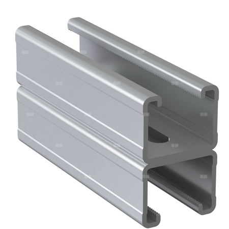 Szyna montażowa podwójna NICZUK SDMB, gr. 3 mm, dł. 3000 mm, stal nierdzewna (ocynk galwaniczny)