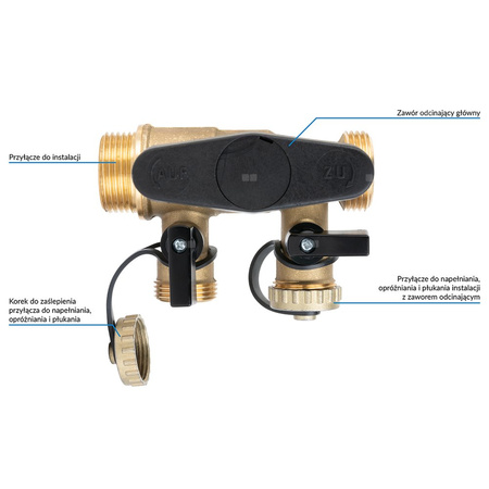 Armatura do napełniania i płukania instalacji AFC, G1''