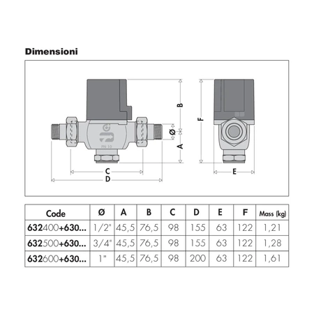 Dwudrożny zawór strefowy tłokowy 1" 6,38
