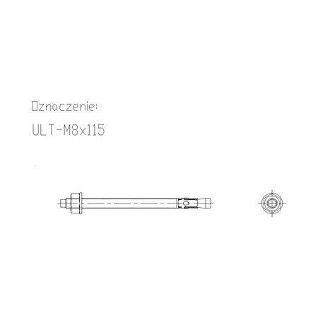 Kotwa uniwersalna ULT M8 115mm ULTM8L115