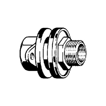 Przepust ścienny VIEGA 3427 dwuczęściowy, kątowy, brąz / brąz, 1/2'' (lw x gw), 30 mm, (głębokość: 17 mm)