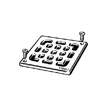 Kratka VIEGA 49331 kwadratowa ze stalowai nierdzewnej 94x94mm do wpustu