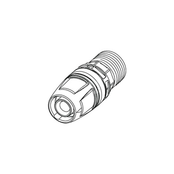 Nypel TECE logo dwuczęściowy, mosiądz, 25 mm x 1'' (pz x GZ)
