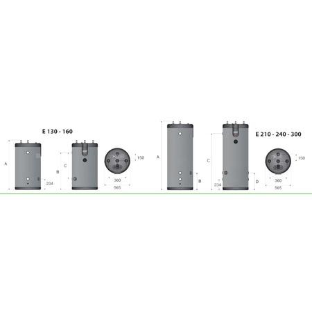 Zasobnik c.w.u. ACV SMART E 240 pojemność 242 l, stal nierdzewna