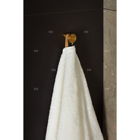 Wieszak łazienkowy punktowy, złoto szczotkowane PVD