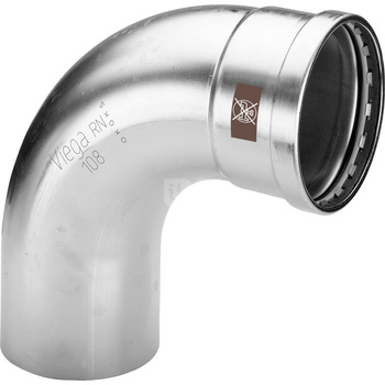 Łuk 90' VIEGA 17161XL, stal nierdzewna / stal nierdzewna, 76,1 mm (zw x zz)