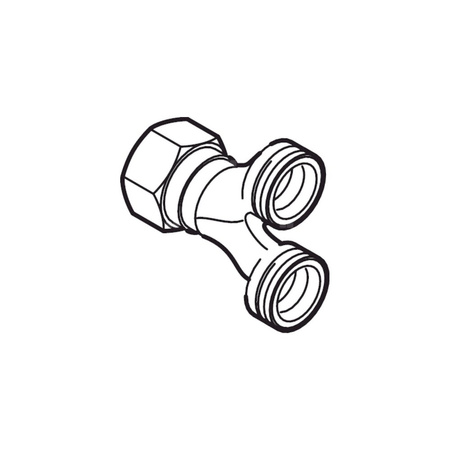 Trójnik VIEGA 12559 mosiądz 3/4'' (mu x eurokonus x eurokonus)