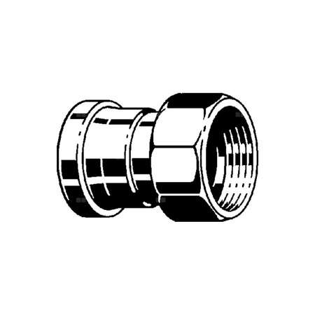 Złącze przejściowe Profipress VIEGA 2412XL jednoczęściowy, miedź (stan surowy) / miedź (stan surowy), 64 mm, 2 1/2'' (mz x gw), 104 mm
