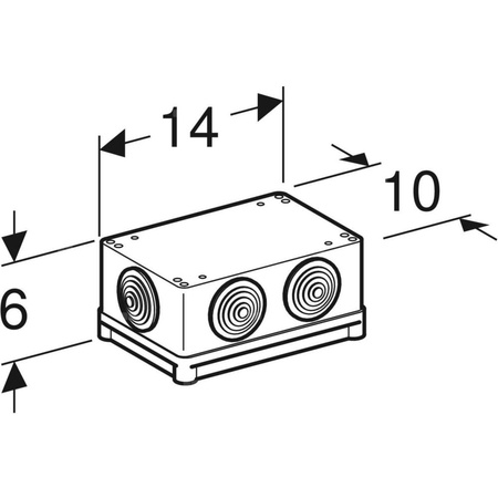 Koło zasilacz do zaworu spłukującego do pisuarów z elektronicznym uruchamianiem spłukiwania, dla maks. 5 pisuarów