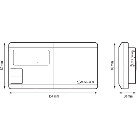 Temostat pokojowy dwużyłowe SALUS 091FLV2, kolor biały 230 V z wyświetlaczem