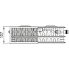 Grzejnik płytowy typ 33 KERMI X2 Plan-Vplus, prawy, z osłoną wym. 505 x 1105 mm, kolor biały, moc 2120 W