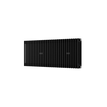 Grzejnik żeberkowy INSTAL-PROJEKT TUBUS 4 stal, podłączenie boczne, rozstaw 232 mm 302 x 2045 mm, kolor black structure (RAL 9005), moc 2025 W