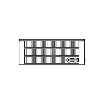 Konwektor Kermi V-Kon S Typ33 BH140x194x2400mm QN2748, weiß, 6 bar, m. Abd., Vent. re