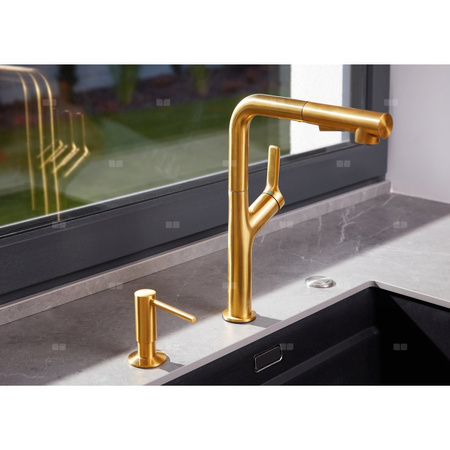 KUCHENNY DOZOWNIK PŁYNU DO NACZYŃ PVD ZŁOTO SZCZOTKOWANE