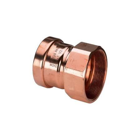 Złącze przejściowe Profipress VIEGA 2412XL jednoczęściowy, miedź (stan surowy) / miedź (stan surowy), 64 mm, 2 1/2'' (mz x gw), 104 mm