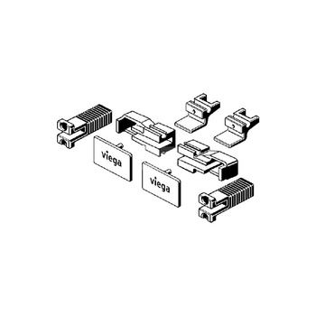 Zestaw wyposażeniowy, stal nierdzewna / biały do odpływów prysznicowych VIEGA 496786