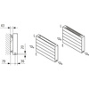 Ściana grzewcza Kermi Heizwand HHN Typ20 BH490x72x5600mm QN4704, weiß, 6bar, o. Abd, AB 12