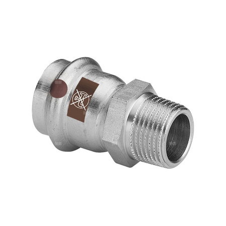 Przejściówka VIEGA 1711, stal nierdzewna / stal nierdzewna, 22 mm x 1/2'' (zw x gz)