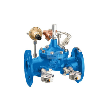 Regulator ciśnienia CALEFFI 578 żeliwo, kołnierz DN 150, 16 bar z manometrem