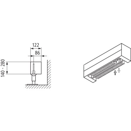Konwektor Kermi Konvektor Typ32 BH140x133x2400mm QN2107, weiß, 6bar, o. Abd, AB Uni