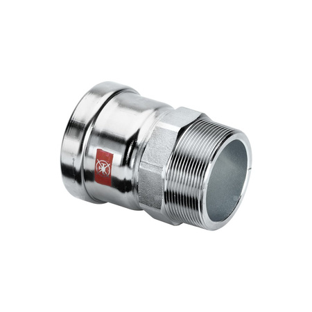 Złącze przejściowe Prestabo VIEGA 1111LF jednoczęściowy, stal (ocynk galwaniczny/elektrolityczny) / stal (ocynk), 108 mm x 4'' (mz x gz), 134 mm z uszczelką