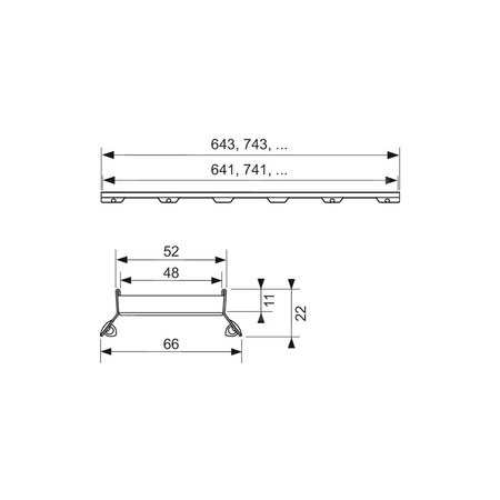 TECEdrainline - Ruszt prosty plate II 1500 mm