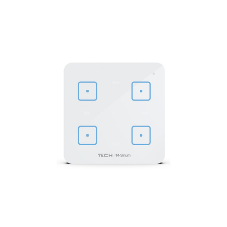 Włącznik czteropolowy Single WS-04, komunikacja bezprzewodowa TECH WTP, kolor Biały