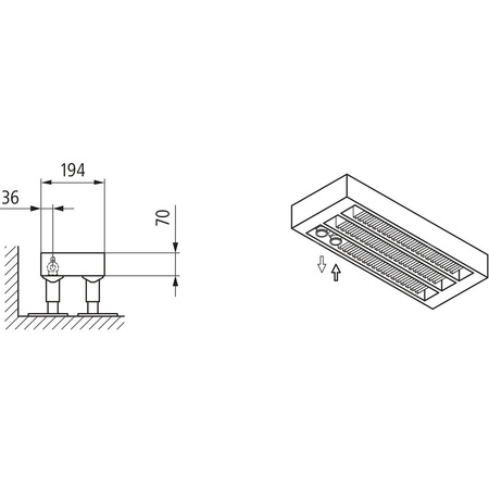 Konwektor Kermi Konvektor Typ43 BH210x194x5600mm QN9184, weiß, 6bar, o. Abd., AB Uni.