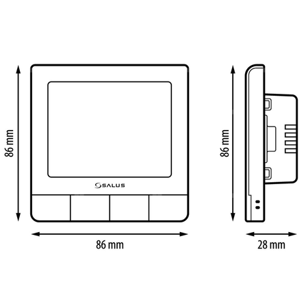 SALUS StartPack Premium - zestaw przewodowego sterowania ogrzewaniem podłogowym z zarządzaniem przez Internet: KL06-M, PL07, UG800, 4 xSQ610