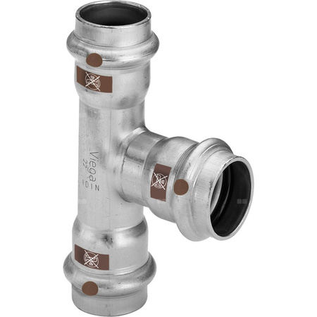 Trójnik VIEGA 1718 stal szlachetna 42 mm x 22 mm x 42 mm (mw x mw x mw)