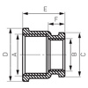 Mufa FERRO redukcja, mosiądz (żółty), 1'' x 1/2'' (GW)