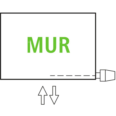 Grzejnik płytowy typ 10 KERMI V-HHV wym. 630 x 5400 mm, kolor biały, moc 3564 W