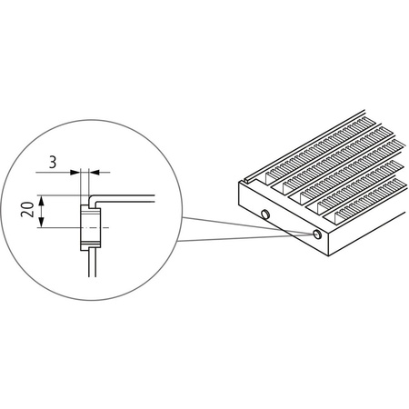 KSN22 z osłoną radiacyjną 70x133x1400 RAL9016, 6 bar, z osłoną, podł. 14