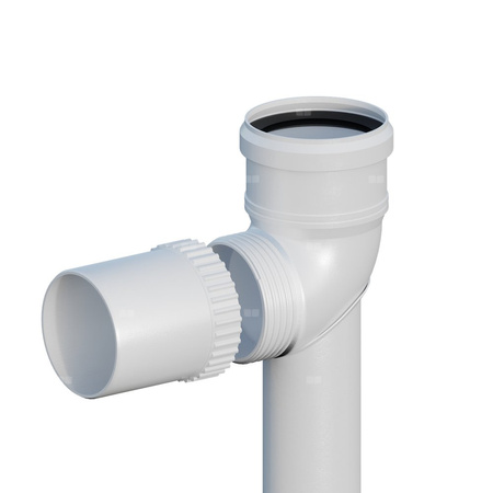Kolano PP 87 st. skręcane DN60mm na podstawie L500mm z uszczelką [EPDM]