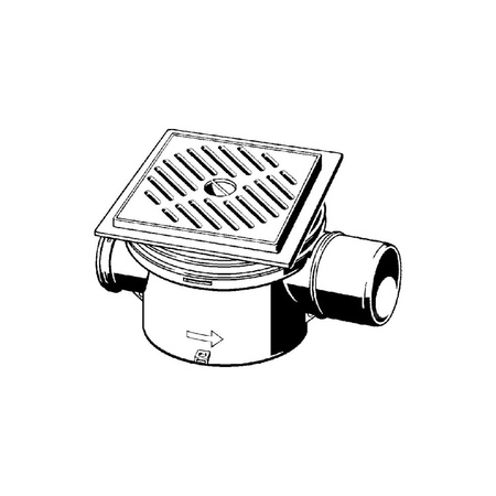 Optifix 3-odpływ piwniczny Typ 5 nr wzoru 4989 DN1: 70 DN2: 100