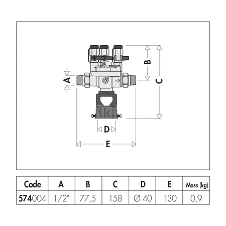 Izolator przepływów zwrotnych ze strefą obniżonego ciśnienia z możliwością nadzoru. 1/2”. Typu BA