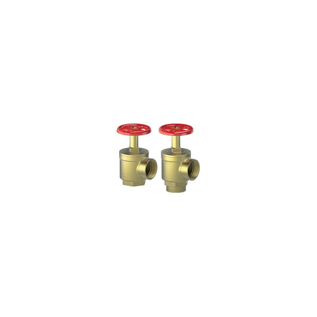 P.POŻ. ZAWÓR HYDRANTOWY KĄTOWY Z WLOTEM ROWKOWYM TYPU GROOVE I GWINTEM WEWNĘTRZNYM NPT, MOSIĄDZ 2 1/2'' GROOVE x 2 1/2'' NPT GW